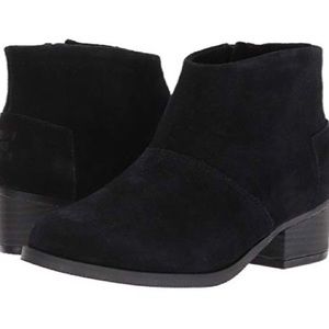 TOMS Kids Leila Black Suede Boots - Size 1